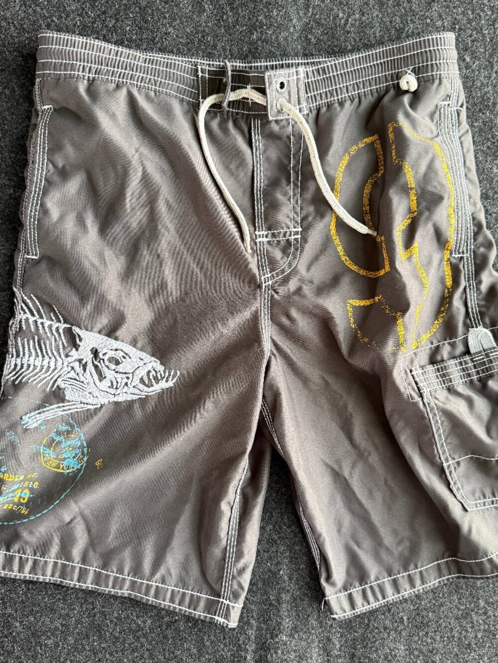 GapKids Boys Size 12 Fish Graphic Swim Trunks
